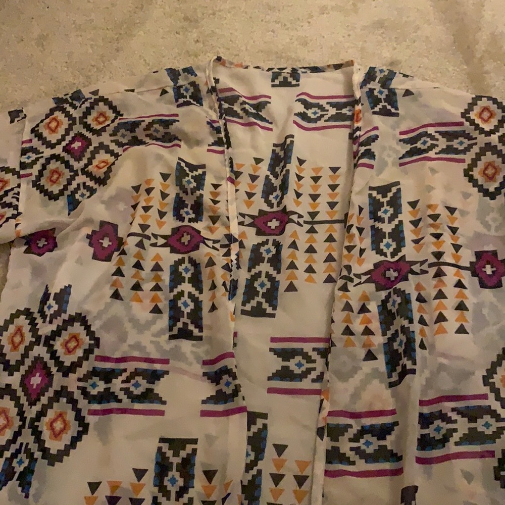 Tribal print kimono
